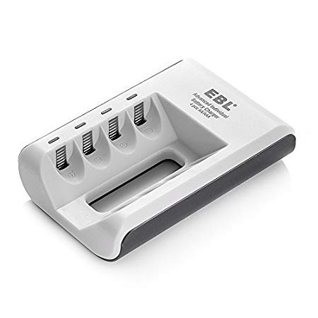 EBL 807 4 Bay AA AAA Rechargeable Battery Smart Charger (Individual Battery Support) with LED Indicate Lights