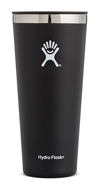 Hydro Flask 32 oz Double Wall Vacuum Insulated Stainless Steel Travel Tumbler Cup with BPA Free Press-In Lid, Black