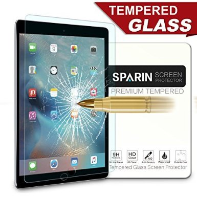 iPad Pro Screen Protector Multi-Touch Compatible SPARIN 3mm  25D Round Edge Tempered Glass Bubble-Free Screen Protector for iPad Pro 129 Inch