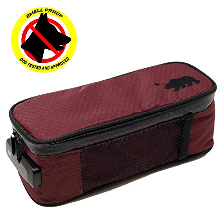 Cali Crusher 100% Smell Proof Soft Case w/Combo Lock (9.5"x4"x3.5") (Red)
