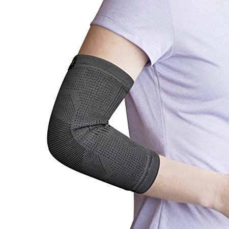 Elbow Brace Compression Sleeve ，Bracoo Athletics for Tendonitis, Arthritis, Tennis, Golf, Basketball, Sports, Weightlifting, Joint Pain Relief, Injury Recovery-Single Wrap（X-Large）