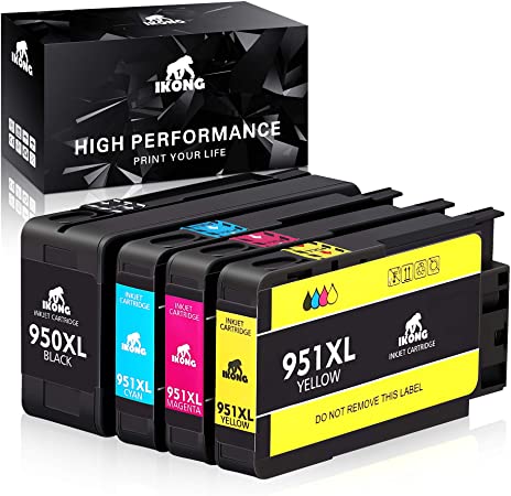 IKONG Compatible Ink Cartridge Replacement for HP 950XL 951XL 950 951 Ink Cartridge Works with HP OfficeJet Pro 8600 8610 8620 8100 8630 8660 8640 8615 8625 276DW 251DW 271DW