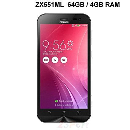 ZenFone Zoom ZX551ML 5.5" Unlocked LTE 4GB Ram 64GB Android OS Smartphone- Black