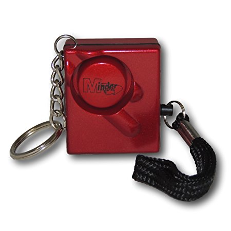 EPOSGEAR Metallic Red Mini Minder Loud Personal Staff Panic Rape Attack Safety Security Alarm 140db - Secured by Design Approved (UK Police Preferred Specification)
