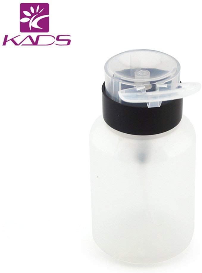 KADS Nail Polish Remover Bottle lockable plastic cap liquid nail pump bottle Alcohol Liquid Press Pumping Dispenser Bottle by KADS