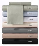 Cotton Craft 400 TC Thread Count Sateen Hemstitch Sheet Sets Super Soft Premium 100 Pure Combed Cotton - Queen Grey - Fits Mattresses up to 17 inch deep - Luxurious Ultra Soft and Smooth as Silk