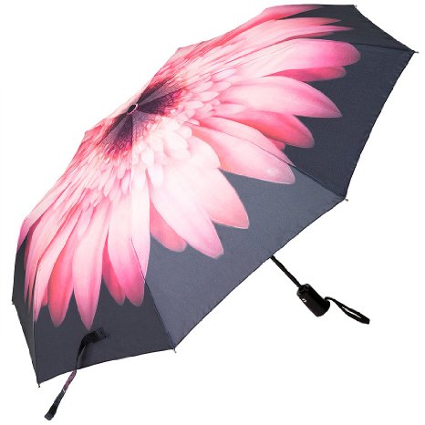 Travel Umbrella, Automatic Compact Umbrella Foldable Rain Umbrella for Easy Carrying