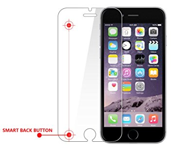 iPhone 6 Plus Glass Screen Protector,Rademax iPhone 6 Plus Screen Protector Tempered Glass HD Ultra Clear Screen Protector with a Invisible Return Button Handle iPhone with a Single Hand
