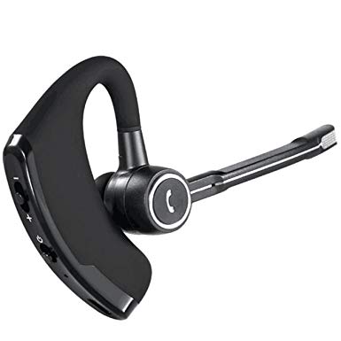 Bluetooth Headset Ear Hooks, HD Stereo Wireless Earphones Dual Noise Cancellation Mic, Ultralight 4.1 Bluetooth Earpiece Driving/Business/Workout/Office, Support iPhone/Samsung Android Phone