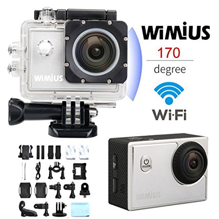 Sports Camera,WiMiUS 16MP HD 1080p 60fps WiFi Action Camera Waterproof Sports Diving Camera with 170 Degree Ultra-wide Angle Lens (S2)