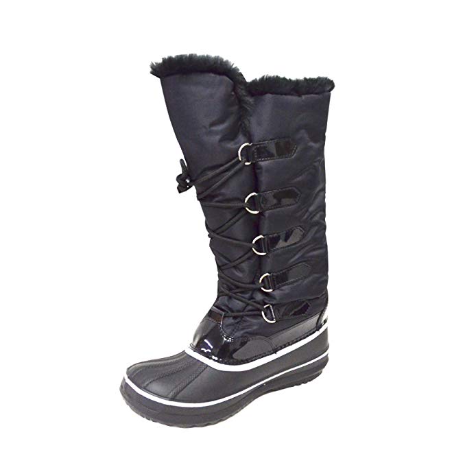 Happy Bull Tall Winter Snow Boots for Womens Waterproof Water Resistant Fleeced Thermal Warm Rain Boots (Marley05/06)