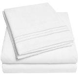 1500 Supreme Collection 4 Piece Bed Sheet Set Deep Pocket Queen White