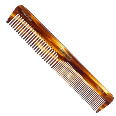 Kent 5T 6.5" 175 mm The Hand Made Coarse/Fine Toothed Comb for Men. Sawcut (2 PACK)