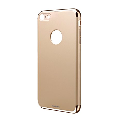 iPhone 7 case, Inateck 3 In 1 Ultra-Thin and Slim Hard Case Coated Non Slip Matte Surface with Electroplate Frame for Apple iPhone 7 4.7 Inch- Golden