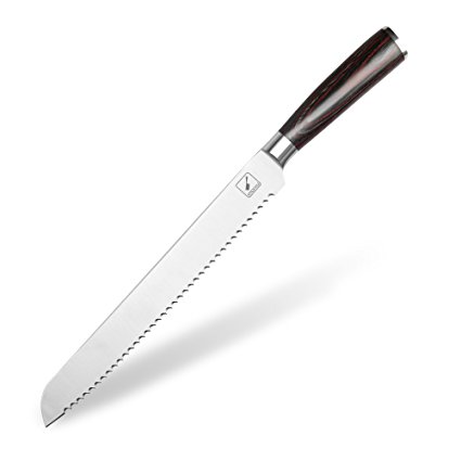 Imarku 10-Inch Pro Serrated Bread Cake Slicer Knife - Premium German Stainless Steel Bread Slicer