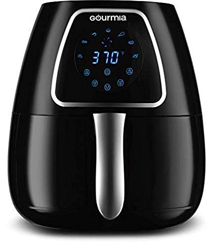 Gourmia GAF318 4 Qt Digital Air Fryer | Oil-Free Healthy Cooking | 7 One Touch Preset Modes | Removable, Dishwasher-Safe Tray | Free Recipe Book Included