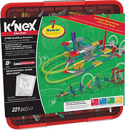 K’NEX Education – Intro to Simple Machines: Wheels, Axles, & Inclined Planes Set – 221 Pieces – Ages 8  Engineering Educational Toy