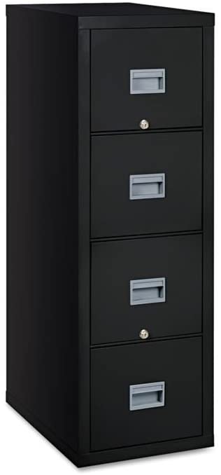 Fireproof Four Drawer Vertical File - Letter/Legal Dimensions: 17.5"W x 25"D x 52.75"H Weight: 508 lbs Black