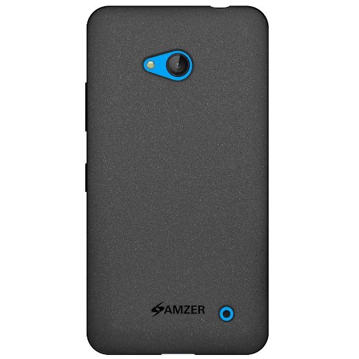 Amzer Pudding Soft Gel TPU Skin Fit Case Cover for Microsoft Lumia 640 - Retail Packaging - Black