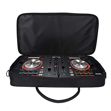 Gig Bag For Micro Controllers, Padded Carrying Bag, Heavy Duty DJ Controller Carrying Case With Shoulder Straps And Carry Handles For Multi-FX Pedals, Micro Keyboards, DJ Controllers And More
