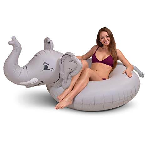 GoFloats Trunks The Elephant Party Tube Inflatable Raft | Fun Pool Float for Adults and Kids
