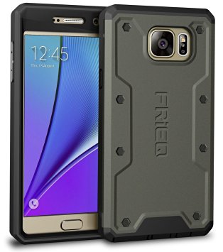Galaxy Note 5 Case, FRiEQ Full-body Heavy Duty Rugged Galaxy Note 5 Case Scratch Proof / Shock Absorbent Case - Gunmetal