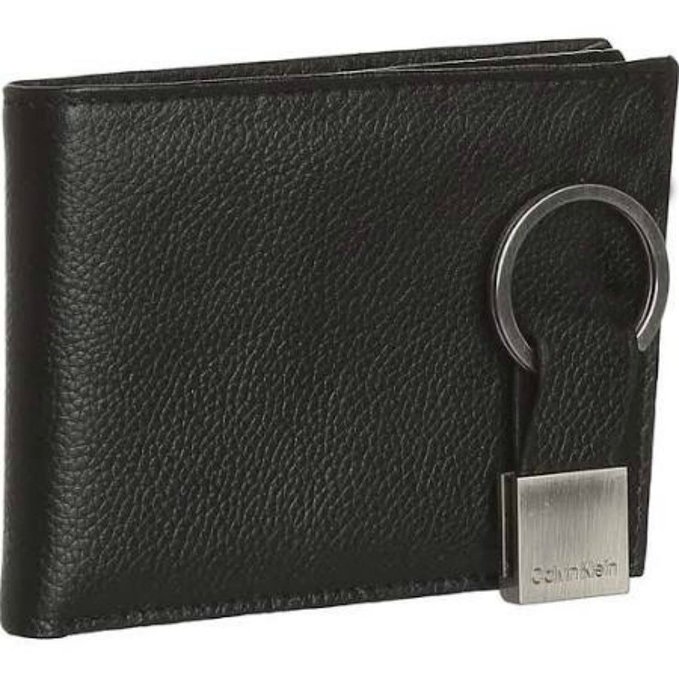 Calvin Klein Wallet, Leather Passcase Billfold and Key Fob Set