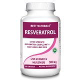 Best Naturals Resveratrol 500 mg 60 Capsules