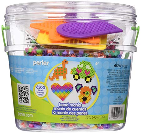 Perler Beads Fuse Bead Activity Bucket: Bead Mania, 8500 Pcs, 1 Pack