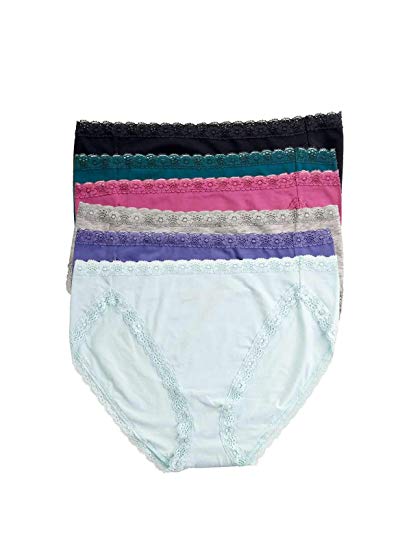 Felina Pima Cotton Hi Cut Panty 6-Pack