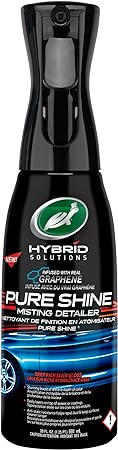 Turtle Wax 53589 Hybrid Solutions Pure Shine Detailer Misting Spray, Graphene Infused for Ultimate Shine, Water Beading, Safe on All Exterior Surfaces, 20 oz