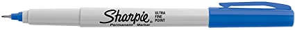 Ultra Fine Tip, Blue, Sharpie Permanent Markers, 2 Packs of 12-Count (Total of 24 Markers)…