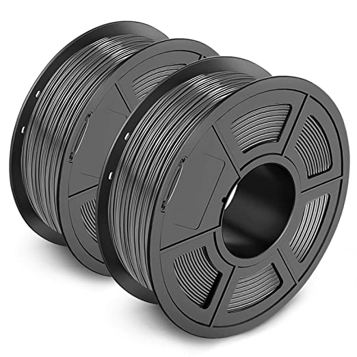 PLA 3D Printer Filament 1.75mm, SUNLU PLA Filament, Dimensional Accuracy  /- 0.02 mm, 2 kg, PLA 1.75 Grey Grey