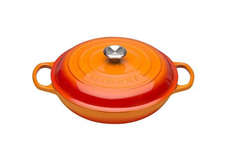 Le Creuset Signature Cast Iron Shallow Casserole, 30 cm - Volcanic