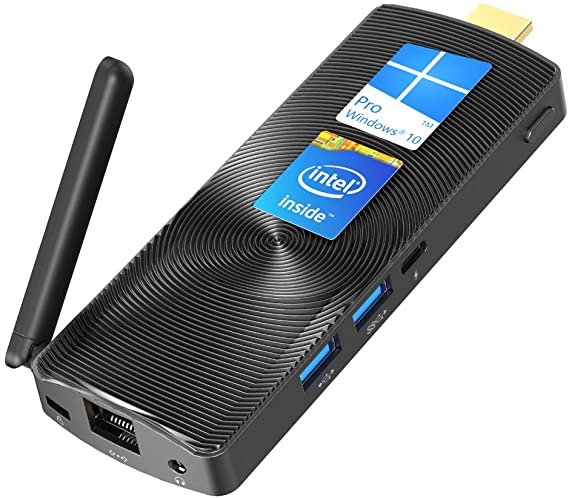 MeLE Fanless Mini PC Stick Intel Celeron J4125 8G/128G Windows 10 Pro Mini Computer Support HDMI 4K 60Hz Dual Band WiFi with Gigabit Ethernet Port PCG02 GLE