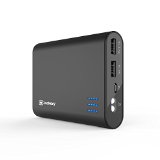 Jackery Giant Dual USB Portable Battery Charger and External Battery Pack for iPhone iPad Galaxy and Android Smart Devices - 12000 mAh Black