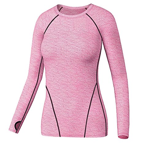 LWJ 1982 Women's Long Sleeve Tops Athletic Gym Workout Yoga Clothes Moisture Wicking Shirts For Women