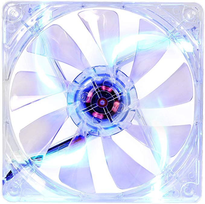 Thermaltake 120mm Pure 12 Series Blue LED Quiet High Airflow Case Fan CL-F012-PL12BU-A