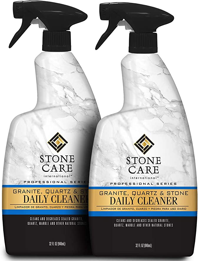 Stone Care International Granite Cleaner - 32 Fluid Ounces (2 Pack) Granite Marble Quartz Tile Travertine Limestone Slate Clean