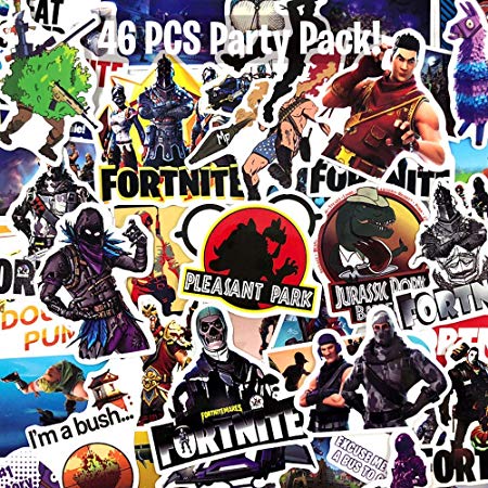 46Pcs Game Sticker,Birthday Party Stickers Decorations Compatibale for F-O-R-T- N-I-T-E Gamers,Laptop, Travel Case Stickers,Waterproof Game Stickers for Kids and Adult