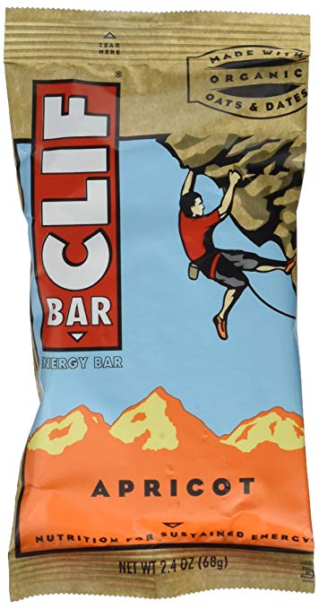 Clif Bar Energy Bar, Apricot, 2.4-Ounce Bars, 12 Count