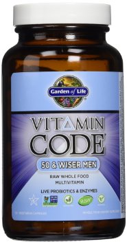 Garden of Life Vitamin Code 50 and Wiser Mens Multi 120 Capsules