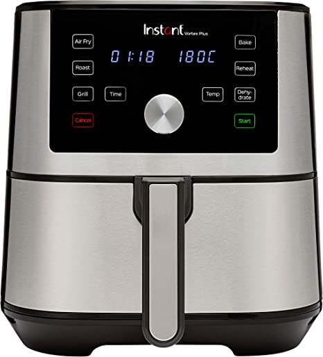 Instant Pot Vortex 6 Plus, Friteuse à Air 6-en-1 - Friteuse à Air, Pâtisserie, Plats Rôtis, Grill, Séchage, Chauffe-Plat - 5.7 L - 1700W