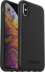 OtterBox iPhone Xs & iPhone X (Only) - Symmetry Series Case - Black - Ultra-Sleek - Wireless Charging Compatible - Raised Edges Protect Camera & Screen - Non-Retail Packaging