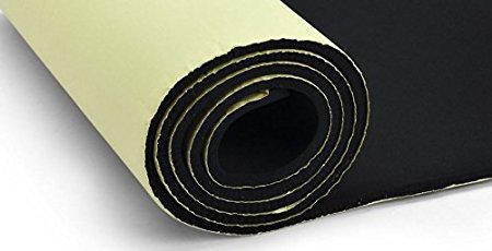 Primode sponge Neoprene Roll, With Adhesive Bottom, For Multi Purpose Use, 1/16" Thick X 14" Wide X 58" Long