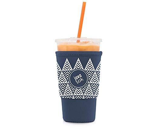 JAVA SOK Reusable Coffee Sleeve - Insulated Neoprene Sleeve for Iced Drinks and Cup Sleeve | Ideal for All Sizes Starbucks Coffee, McDonalds, Dunkin Donuts (Tree Landscape, Large 32 oz)