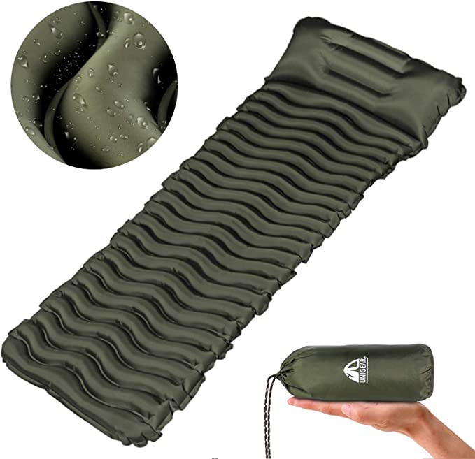 Unigear Ultralight Inflatable Sleeping Pad, Compact Air Camping Mat for Backpacking, Hiking and Traveling