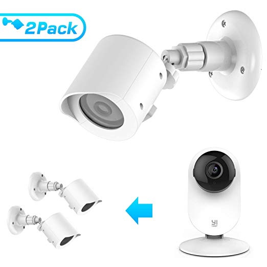 BASSTOP Wall Mount for Yi Home Camera, Weather Proof 360 Degree Protective Adjustable Indoor & Outdoor Mount and Cover for Yi Home Camera 1080p/720p AntiSun Glare UV Protection