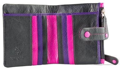 Visconti Mojito M77 Multi Colored Soft Leather Compact Bifold Wallet / Purse 3.5" x 4.3"