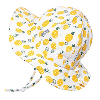 JAN & JUL Baby Sun-Hat, 50  UPF Cotton, Adjustable Chin-Strap, Wide Brim, Toddler Girls, Kids